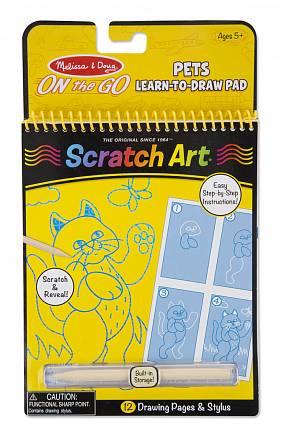 Набор для рисования Scratch Art Домашние животные 